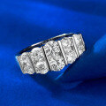 wholesale S925 Silver New European Style Fashion Double Row Zircon Ring Cross-border Jewelry-0-3