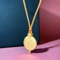 wholesale 18K gold-plated minimalist adjustable rope-style New Chinese antique-inspired Buddha pendant necklace for women-0-1