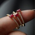 wholesale S925 sterling silver full-body fashion ring, small gemstone vintage court-style classic women's jewelry-0-3