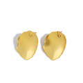 wholesale S925 Sterling Silver Korean Style Minimalist Leaf Earrings, Versatile Irregular Leaf Design for Women-0-0