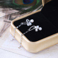 wholesale 925 Silver Hypoallergenic Non-Fading Star Tassel Earrings with Natural Pearl Fairy Ear Clip for Non-Pierced Ears Custom Manufacturer-0-0