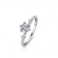S925 Silver Moissanite Twist Rope Women'sFashion Stacking Ring-0-4