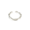 wholesale S925 sterling silver Korean version ins irregular open ring for women, versatile finger ring-0-4