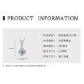 925 Sterling Silver D Color Moissanite Geometric Drop Pendant Necklace-0-14