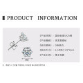 S925 Sterling Silver D-Color Moissanite Floral Six-Prong Stud Earrings-0-5