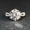 wholesale Sterling Silver D Color Moissanite Ring for Women 1 Carat Classic Six-Prong Tiffany Style Ring Four-Prong Luxe Large Carat Moissanite Ring-0-3