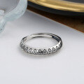 wholesale S925 Sterling Silver Ethnic Geometric Ring, Minimalist, Dainty, and Unique Design Pinky Ring for Women-0-1