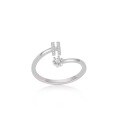 wholesale S925 Sterling Silver 26 Letter Ring, Fashionable Minimalist Everyday Versatile Open-Ended Adjustable One-Size Ring-0-12