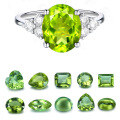 wholesale Silver metal material natural peridot gemstone crystal semi-precious stone ring pendant empty setting jewelry source manufacturer supply customization-0-0
