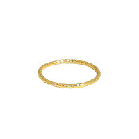 wholesale S990 pure silver textured gold and silver foil minimalist Korean-style INS ring for women-18K Gold>No. 5