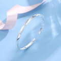 wholesale 999 Sterling Silver Möbius Ring S999 Pure Silver Genuine Twisted Wire English Fashion New Openable Bracelet Wholesale-0-0