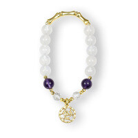 wholesale 925 Sterling Silver Natural Amethyst Moonstone Bracelet for Women, High-End Gift for Best Friend, Rabbit Charm Wholesale-Amethyst Bracelet>925 Silver