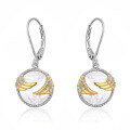 wholesale S925 Sterling Silver Two-Tone Shell Angel Wing Earrings Set Customized for Cross-Border E-commerce-0-4