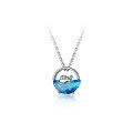 wholesale S925 silver cute little fish necklace for women, stylish and unique petite ocean-inspired pendant chain D7154-0-4