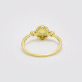wholesale S925 silver plated with 14K gold peridot and white zircon ring, sourced directly from manufacturers for wholesale of fashionable, niche, and lightweight luxury jewelry-0-3