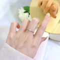 wholesale S925 Silver New Style High Carbon Diamond 5*5 Fashion Heart Small Diamond Ring Women's Jewelry Gift-0-2