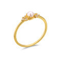 wholesale 925 Sterling Silver Gold-Plated Japanese Light Luxury Minimalist Natural Pearl Ring for Women, Delicate and Versatile Stackable Ring New Design-0-1