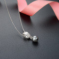 wholesale S925 Sterling Silver Fashionable and Elegant Zircon and Pearl Pendant Necklace for Women-0-3