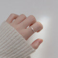 wholesale S925 Silver Ring Women's Japanese and Korean Style Fashion Twist Infinity Figure 8 Adjustable Index Finger Ring J5075-0-2