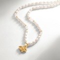 wholesale S925 Sterling Silver Original Design Fashion Creative Butterfly Pendant Women Light Luxury Ins Style Freshwater Pearl Short Necklace-0-1