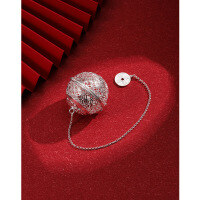 wholesale 999 Pure Silver Tea Infuser Ball, Silver Tea Filter, Tea Steeping Tool, Silver Tea Strainer, Tea Accessories-Filter tea ball 999 silver 26g with certificate