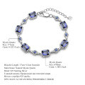 wholesale S925 sterling silver designer luxury jewelry gemstone bracelet with European and American personality, inlaid with colored crystals-0-4