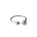 wholesale S925 Sterling Silver 733 Korean Version Ins Simple and Elegant Water Drop Polished Ring for Women, Small and Minimalist, Versatile Student Ring-0-4