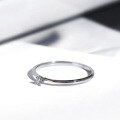 wholesale New 9K white gold and Moissanite minimalist and fresh small-design ladies' diamond ring tail ring jewelry-0-2