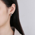 wholesale S925 Sterling Silver Retro Vintage Feather Ear Cuff Earrings, Unisex Hong Kong Style Streetwear-0-2