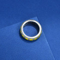 wholesale 925 Silver Shipei Jewelry New 025ct Canary Yellow Square Cushion Cut 35*35 High Carbon Diamond Ring-0-2