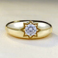 wholesale S925 Silver Plated with Gold 50mm Smooth Ring Women's Simple Fashion Cross-Border Style-0-0