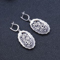wholesale S925 Silver Luxury Natural Amethyst Stud Earrings with Group-Set High-End Natural Gemstones-0-2