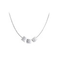 wholesale S925 Sterling Silver Minimalist Geometric Cube Pendant Necklace for Women, Summer Collarbone Chain with Matte Finish-0-4