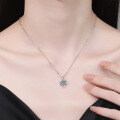 S925 Sterling Silver Moissanite 1 Carat Heart Pendant Necklace-0-2