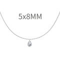 wholesale 925 Sterling Silver Cross-Border European and American Women's Small Luxury Tassel Geometric Pendant Stackable Layering Collarbone Necklace-0-61