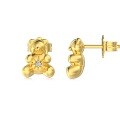 wholesale S925 Sterling Silver Japanese and Korean Light Luxury Hot Style Cute Bear Design Earrings for Women, Sophisticated and Fresh Sweet Ear Accessories-0-6