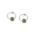 wholesale S925 Sterling Silver Hetian Jade Earrings, New Chinese Style Minimalist Vintage Elegant Gemstone Ear Hoop Jewelry-0-4