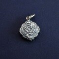 wholesale 925 Sterling Silver Plum Orchid Bamboo Chrysanthemum Pendant Retro Ethnic Style Handwoven Bracelet DIY Material Accessory Charm-0-5