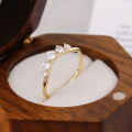 wholesale 9K gold Japanese-style moonstone irregular ring from Yili Jewelry's summer collection-0-1