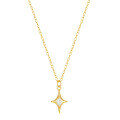 wholesale S925 Sterling Silver Star Pendant Necklace with Inlaid Diamonds, a Light Luxury Design for Women-0-4