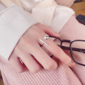 wholesale S925 Sterling Silver Irregular Geometric Sphere Open Ring Ins Design Versatile Band-0-3