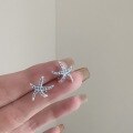 wholesale Sterling silver S925 blue starfish ear studs,-0-5