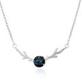 wholesale S925 Silver Original Deep Forest Deer Necklace for Women, Minimalist and Versatile High-End Deer Antler Collarbone Chain Gift for Girlfriend-0-4