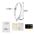 Sterling Silver Moissanite Half-Circle Bracelet, Women's Minimalist Light Luxury Design-0-5