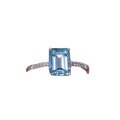 wholesale S925 Sterling Silver Red Elk Light Luxury Square Sugar Aqua Zircon Ring, Sweet and Salty, Exquisite, Versatile, Fairness-Enhancing, Niche, Light Luxury Women's-0-4