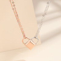 wholesale S925 Sterling Silver Niche Design Magnetic Love Lock Pendant Necklace for Couples, 520 Valentine's Day Gift-Love Lock Pair 925 Silver