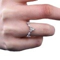 wholesale S925 Silver New V-Shaped Marquise Zircon Geometric Minimalist Statement Ring for Women-0-3