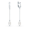wholesale 925 Sterling Silver Irregular Freshwater Pearl Long Drop Earrings for Women, Fashionable and Luxurious, Elegant and Sophisticated-0-5