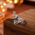 wholesale 925 Sterling Silver Elegant and Graceful Dragonfly Ring for Women, Fashionable Niche Design with Adjustable Open Shank-0-0