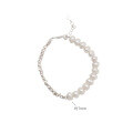 wholesale S925 Sterling Silver Pearl and Broken Silver Bracelet for Women, Original and Niche High-End Sense, Versatile and Gentle Wristband to Gift Your Best Friend-0-7